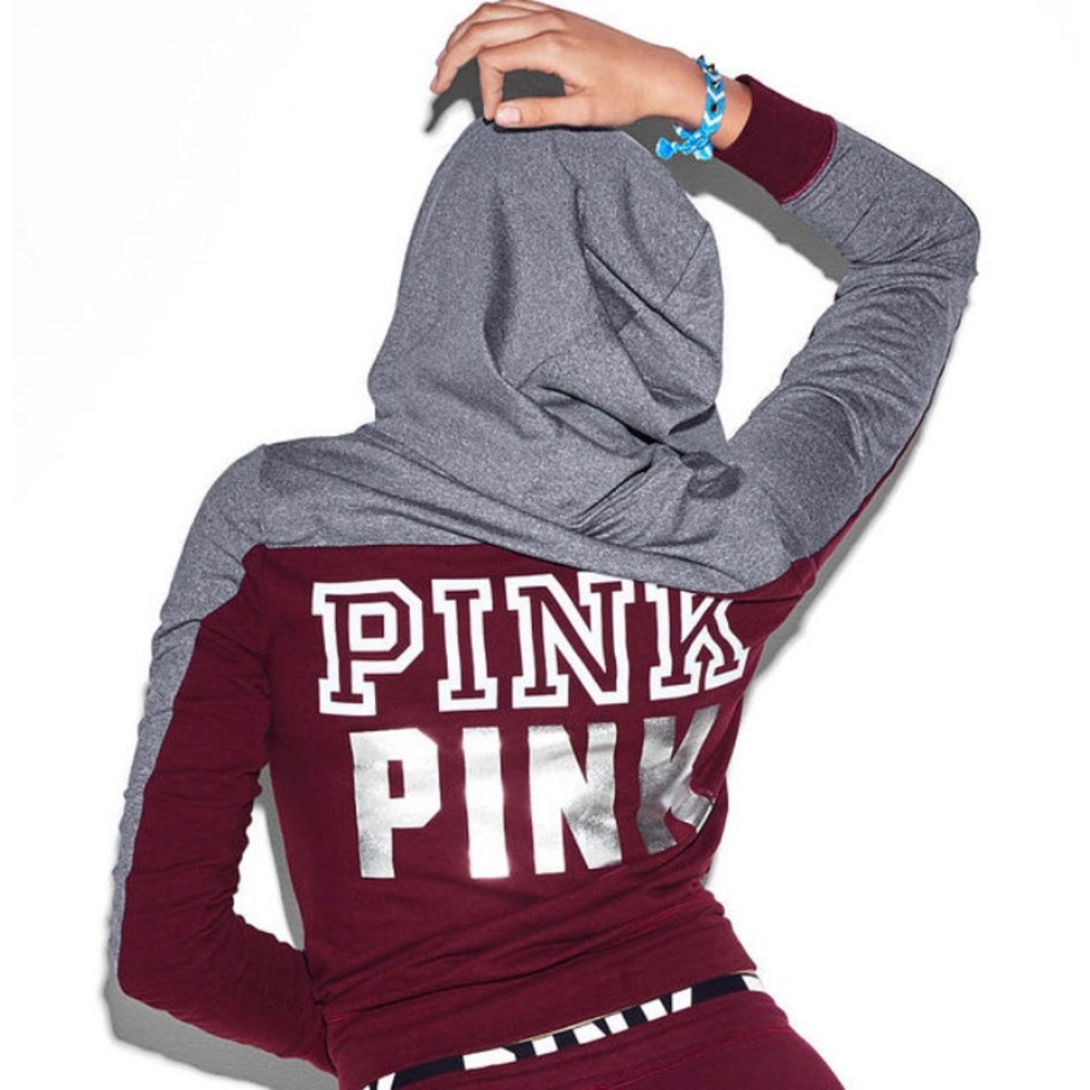 LIKE NEW Victoria’s Secret Maroon Zip Up Size LG